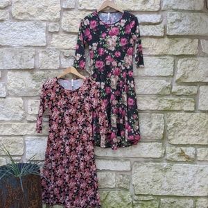 Two modest midi floral dresses